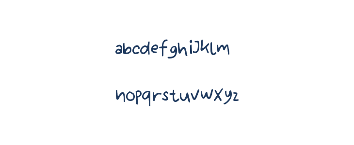 Ririen Note's Regular Lowercase