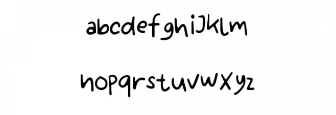 Ririen Note's Regular Font LOWERCASE