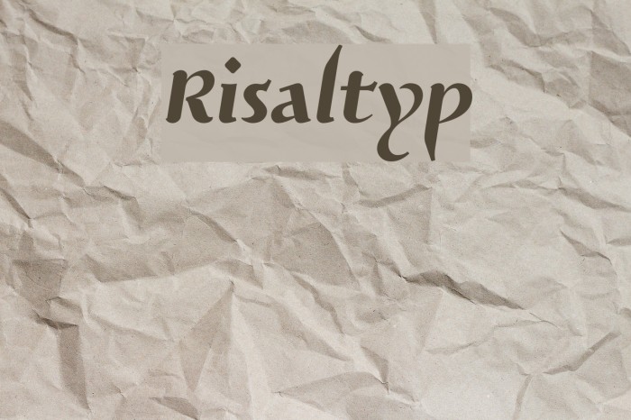 Risaltyp Font examples