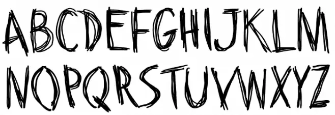 Riscada Doodle Schriftart Groß