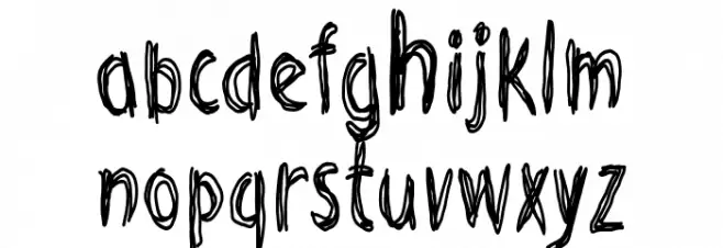 Riscada Doodle फ़ॉन्ट लोअरकेस