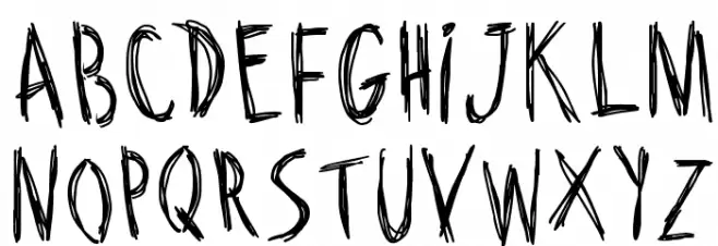 Riscada Doodle Schriftart Groß