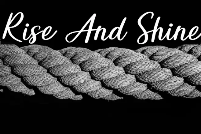 Rise And Shine Font examples