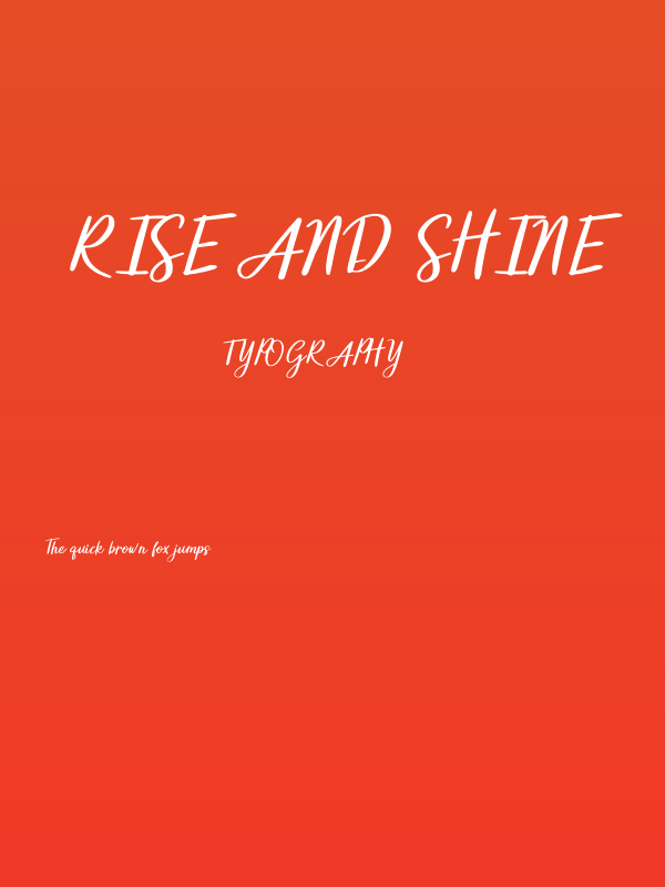 Rise And Shine Poster