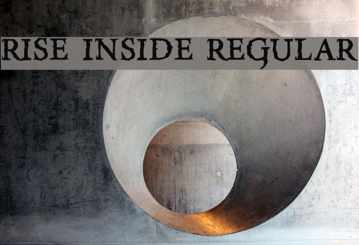 Rise Inside Regular Font examples