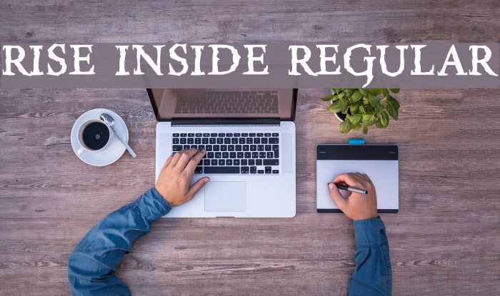 Rise Inside Regular Font examples