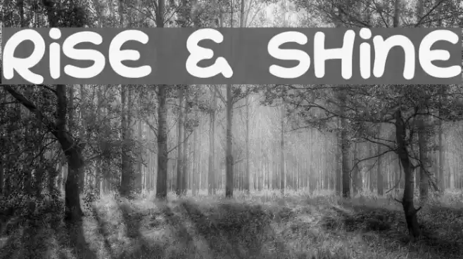 Rise & Shine Font examples
