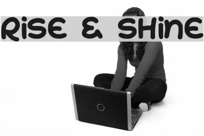 Rise & Shine Font examples