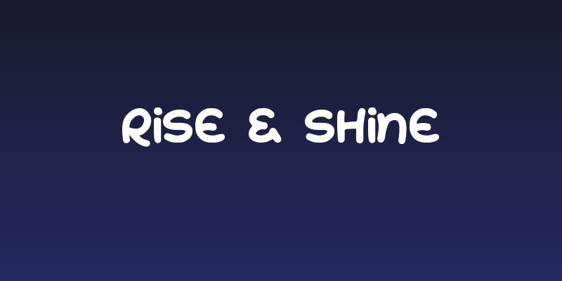 Rise & Shine Social Header