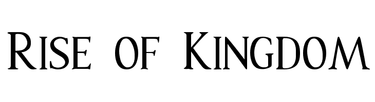 Rise of Kingdom Font