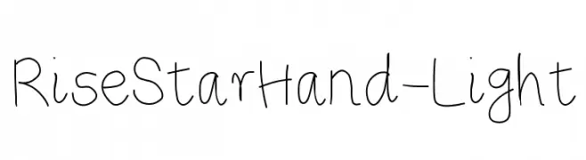 RiseStarHand-Light  Frei Schriftart Herunterladen