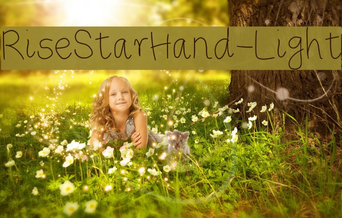 RiseStarHand-Light Шрифта examples