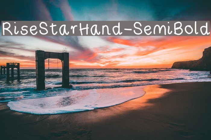 RiseStarHand-SemiBold Font examples