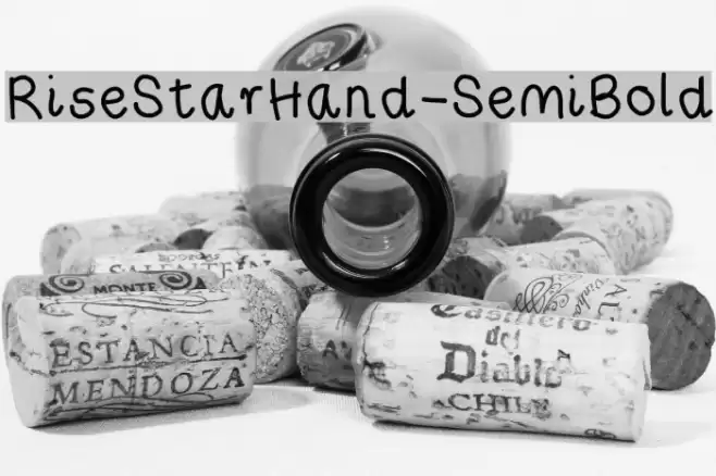 RiseStarHand-SemiBold Font examples