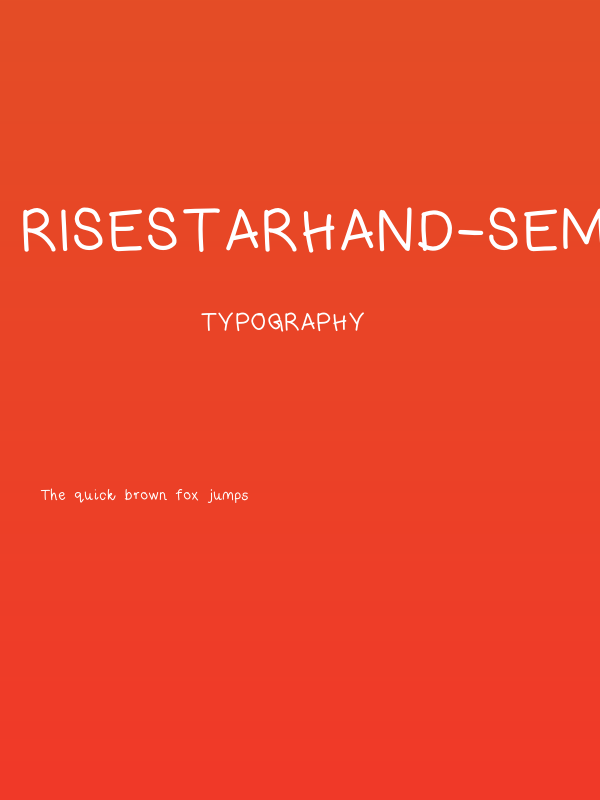 RiseStarHand-SemiBold Poster