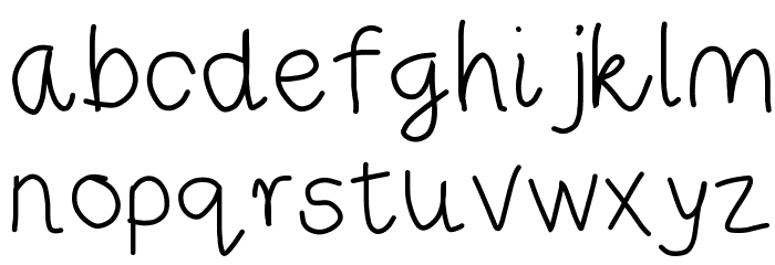 RiseStarHand Font LOWERCASE