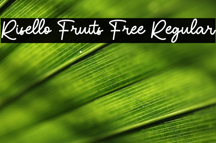 Risello Fruits Free Regular Example 1