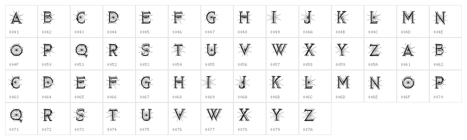 Rising Regular Character Map