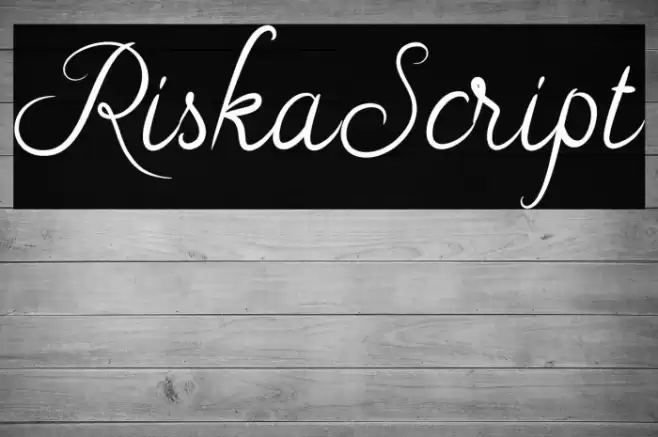 RiskaScript Font examples