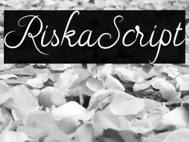 RiskaScript Font examples