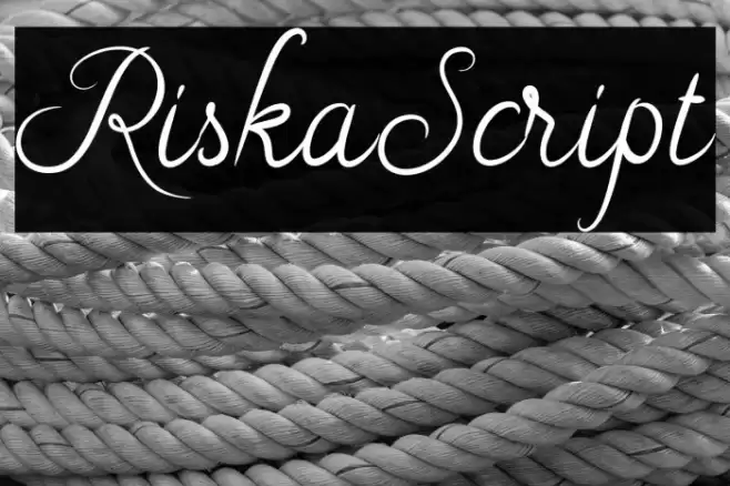 RiskaScript Font examples