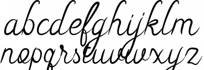 RiskaScript फ़ॉन्ट लोअरकेस