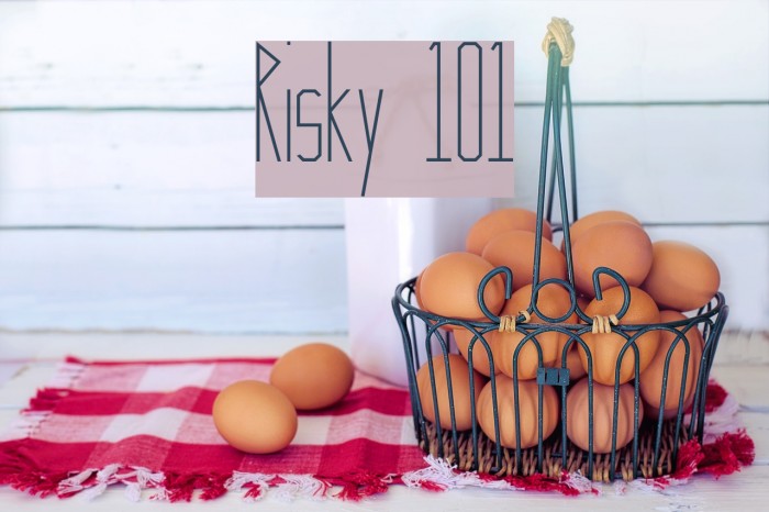 Risky 101 Font examples