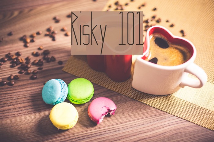 Risky 101 Font examples