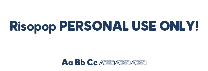 Risopop PERSONAL USE ONLY! Font Preview