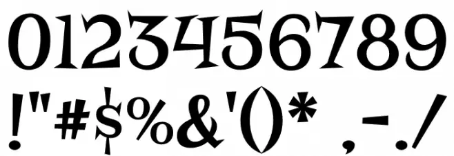 Risque-Regular Font OTHER CHARS