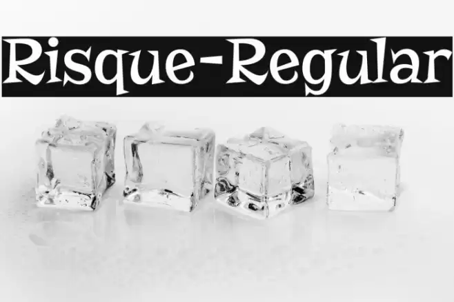 Risque-Regular Font examples