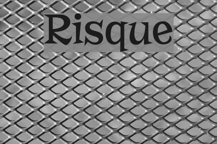 Risque Font examples