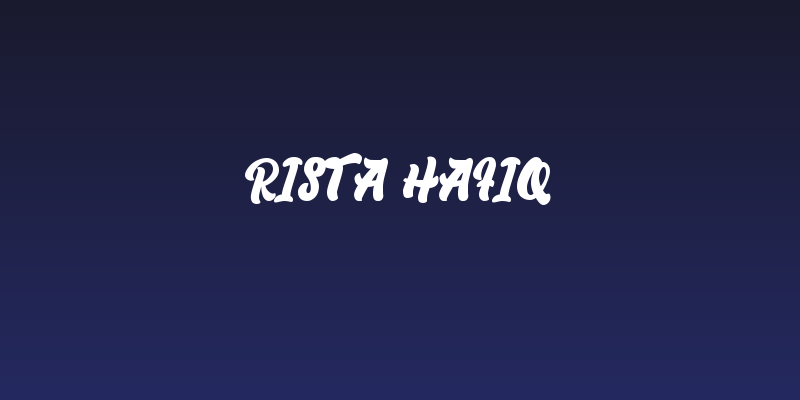 Rista Hafiq Social Header