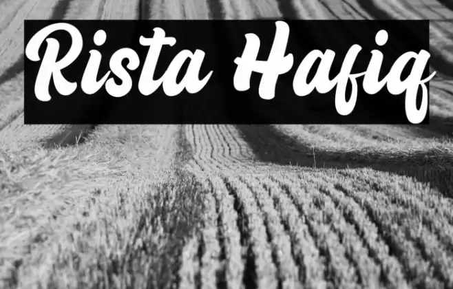 Rista Hafiq Font examples