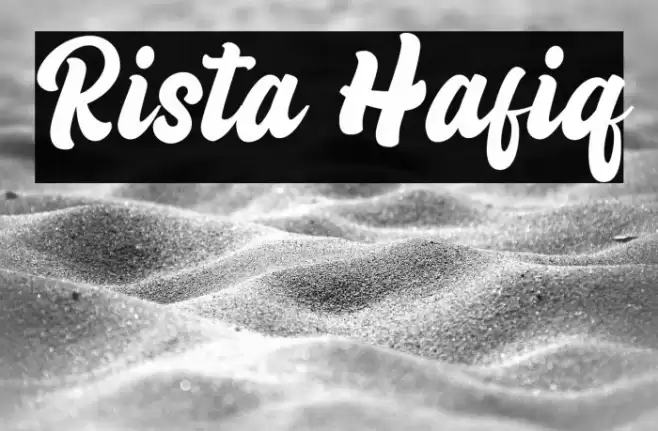 Rista Hafiq Font examples