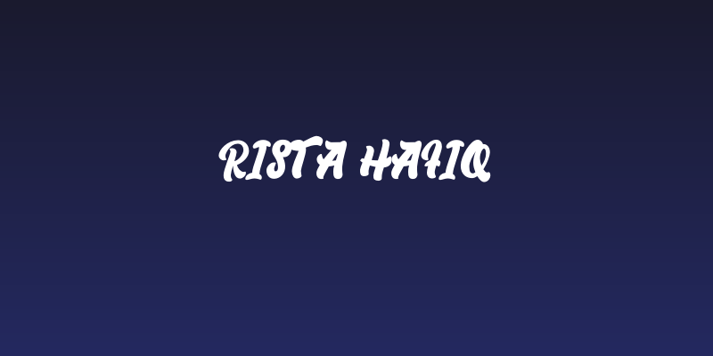 Rista Hafiq Social Header