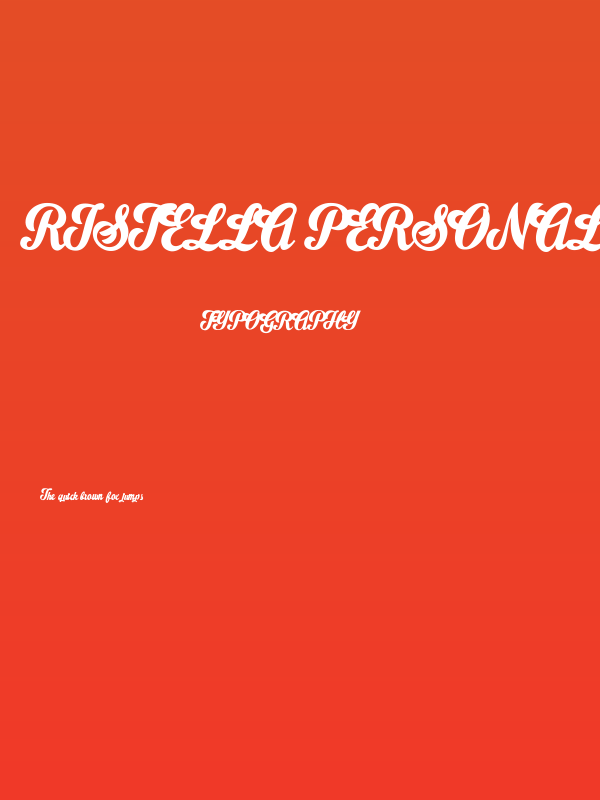 Ristella PERSONAL USE ONLY Poster