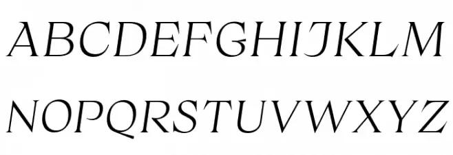 Ristorante Serif PERSONAL USE Italic 字体 大写