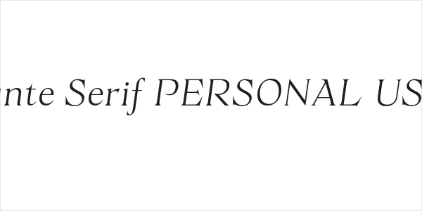 Ristorante Serif PERSONAL USE Italic Logo