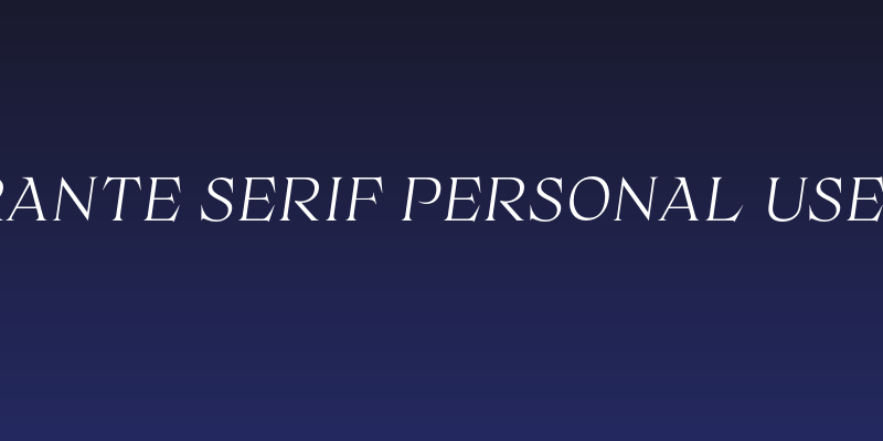 Ristorante Serif PERSONAL USE Italic Social Header