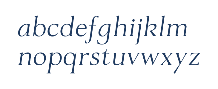 Ristorante Serif PERSONAL USE Italic Lowercase