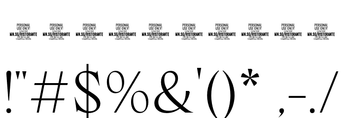 Ristorante Serif PERSONAL USE Regular Font OTHER CHARS