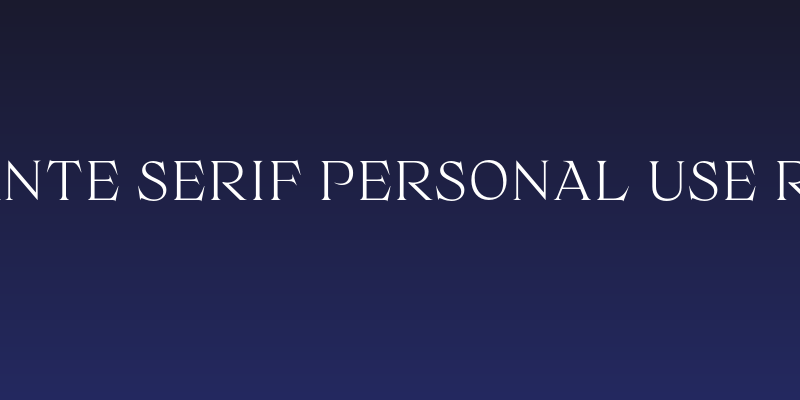 Ristorante Serif PERSONAL USE Regular Social Header