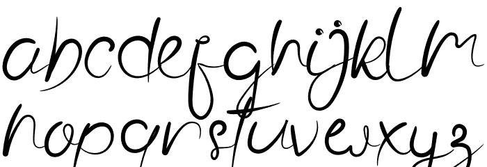 Ristty Style Schriftart Kleinbuchstaben