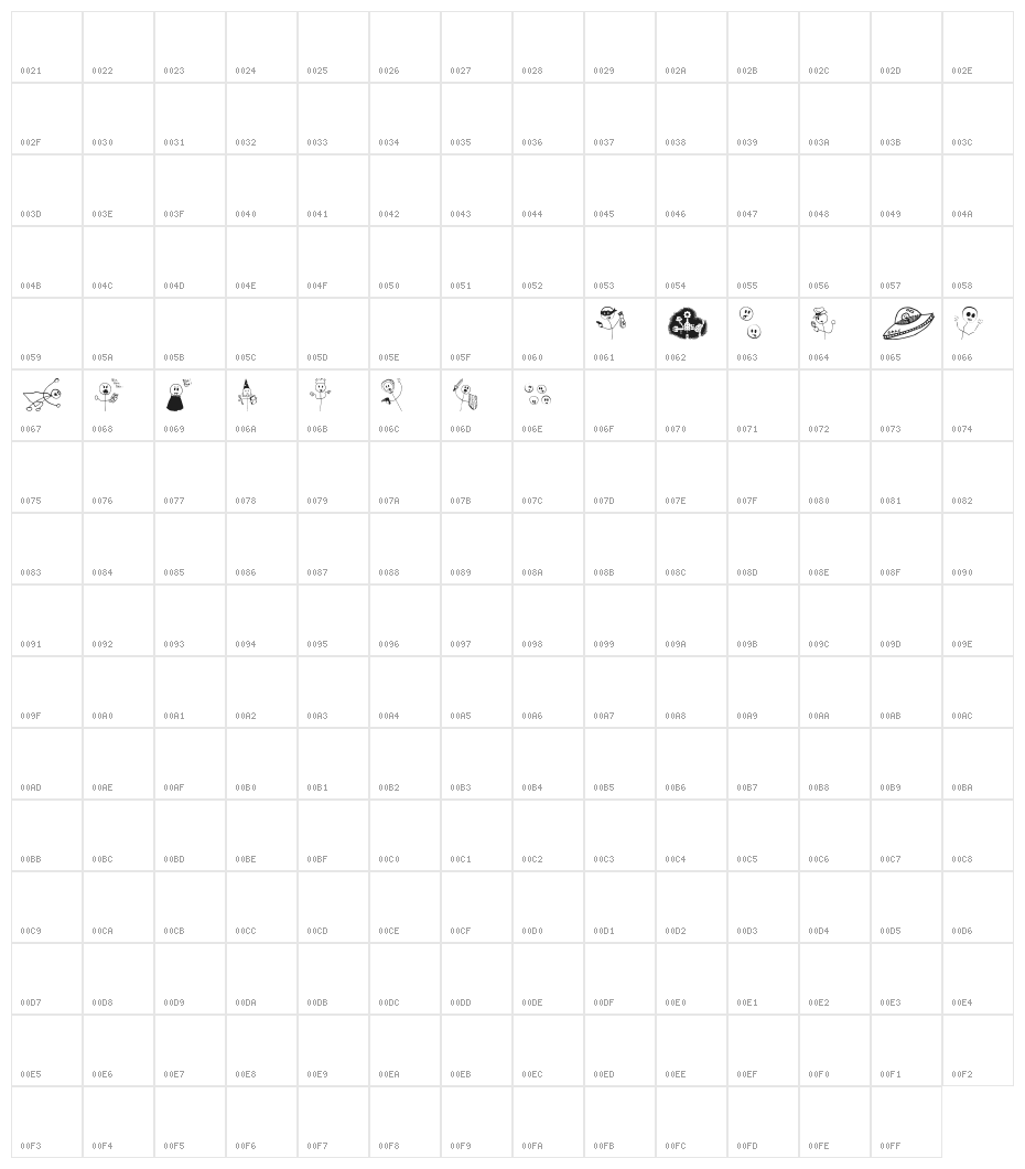 Risus LCB Dingbats Character Map