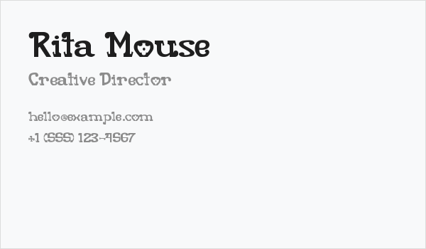 Rita Mouse Business Card