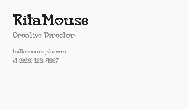RitaMouse Business Card