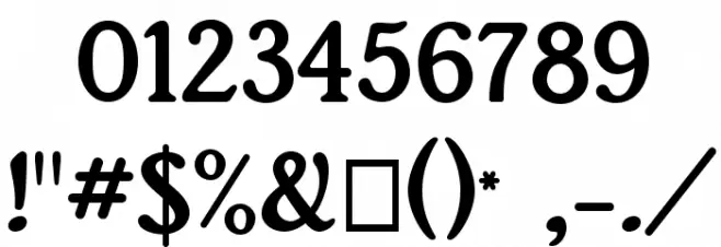 RitaSmithAlt Font OTHER CHARS