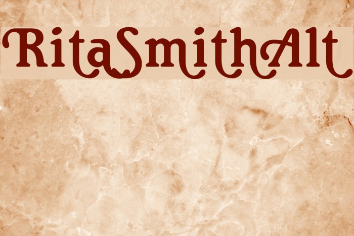 RitaSmithAlt Font examples