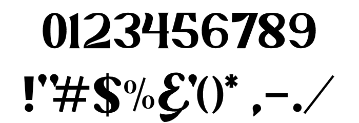 Ritalia Font OTHER CHARS